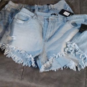 NwT- Fashion Nova Light Blue Jean Shorts